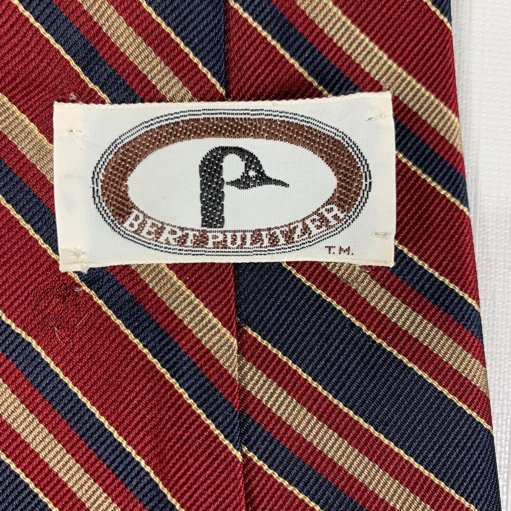 Bert Pulitzer Mens Stripe Vintage Silk Tie Business Formal Office Preppy - Picture 3 of 4